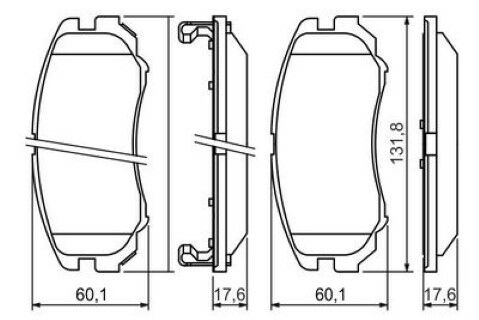 Hyundai Elantra 1.6CRDi 2006-2011 Bosch Ön Balata