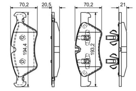 Mercedes ML Serisi (164) ML280CDI 3.0	 2005-2009 Bosch Ön Balata NETPAR23922