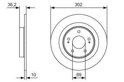 Mitsubishi ASX 1.6 2012-2018 Bosch Arka Disk 2 Adet