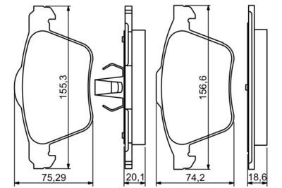 Volvo S60 1.5 T3 2015-2018 Bosch Ön Balata WVA24142