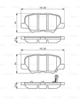 Mitsubishi ASX 1.6 2012-2016 Bosch Arka Balata WVA25688