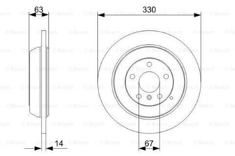 Mercedes ML Serisi (164) ML280CDI 3.0	 2005-2009 Bosch Arka Disk 2 Adet