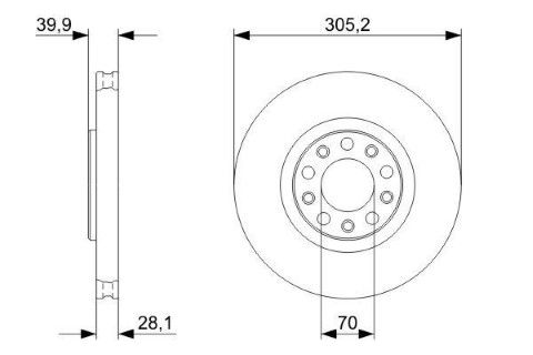 Alfa Romeo 159 1.9JTDM 2006-2008 Bosch Ön Disk 2 Adet