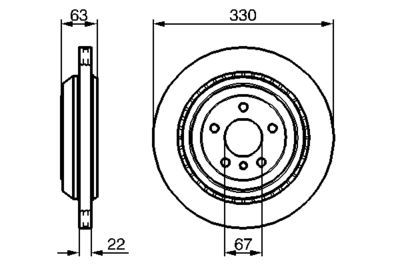 Mercedes ML Serisi (164) ML280CDI 3.0	 2005-2009 Bosch Arka Disk 2 Adet