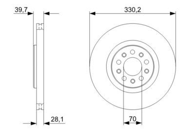 Alfa Romeo 159 1.9JTDM 2005-2008 Bosch Ön Disk 330mm 2 Adet