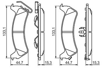 Jeep G. Cherokee (ZJ) 5.2 1992-1999 Bosch Arka Balata WVA24506