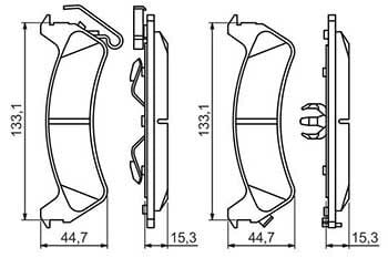 Jeep G. Cherokee (ZJ) 5.2 1992-1999 Bosch Arka Balata WVA24506