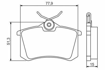 Volkswagen Passat 1.9TDI 1993-2005 Bosch Arka Balata 20961