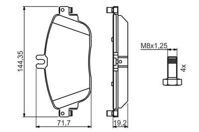 Mercedes B Serisi (246) B180d 1.6 2015-2018 Bosch Ön Balata 24869