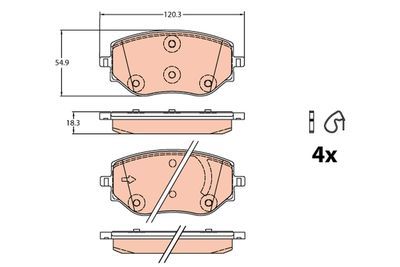 Nissan Micra K14 1.0IGT 2018-2020 TRW Ön Balata NETPAR2324