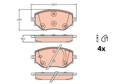 Nissan Micra K14 1.0IGT 2018-2020 TRW Ön Balata NETPAR2324