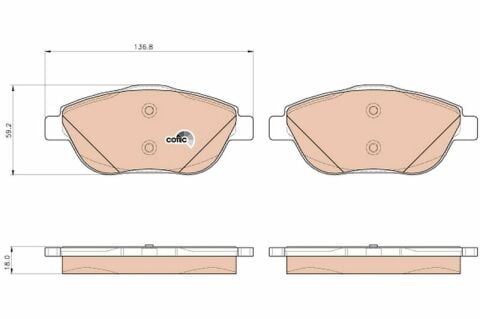 Citroen C4 X 1.5HDI 2022-2025 TRW Ön Balata NETPAR24883