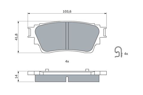 Mitsubishi Eclipse Cross 1.5MIVEC 2017-2021 Bosch Arka Balata 22864