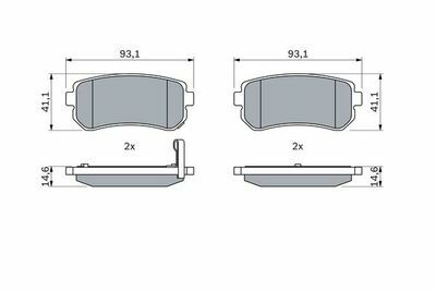 Hyundai ix35 2.0CRDi 2010-2015 Bosch Arka Balata WVA24320