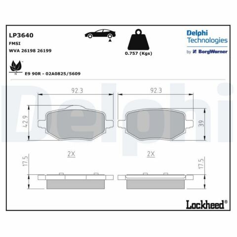 Citroen C4 X 1.2 PureTech 2022-2025 Delphi Arka Balata NETPAR26198