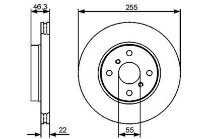 Toyota Yaris 1.0VVti 2005-2011 Bosch Ön Disk 255mm 2 Adet