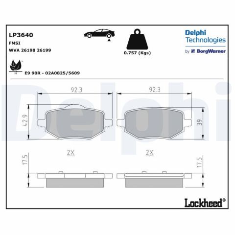Opel Corsa F 1.5D 2019-2023 Delphi Arka Balata NETPAR26198