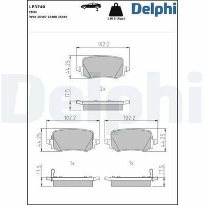 Hyundai Tucson 1.6CRDi 2020-2024 Delphi Arka Balata NETPAR26487