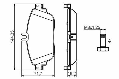 Mercedes GLA (156 Serisi) GLA 180CDI 1.5 2014-2015 Bosch Ön Balata 24869