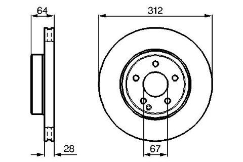 Mercedes CLS (219) CLS 350CDI 3.0 2009-2010 Bosch Ön Disk 2 Adet