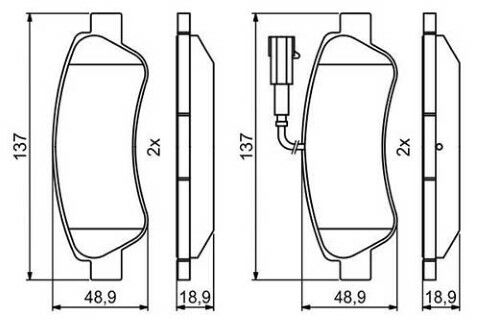 Citroen Jumper 2.0HDi 2015-2019 Bosch Arka Balata NETPAR24465
