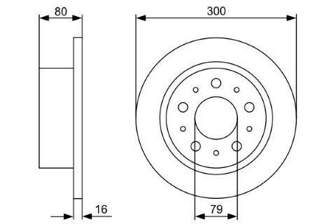 Fiat Ducato 130 MJ 2.3 2011-2014 Bosch Arka Disk 300mm 2 Adet