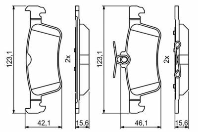 Peugeot 208 1.2 2014-2018 Bosch Arka Balata WVA25968