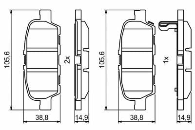 Renault Koleos 1.3Tce 160 2020-2025 Bosch Arka Balata NETPARNET24871
