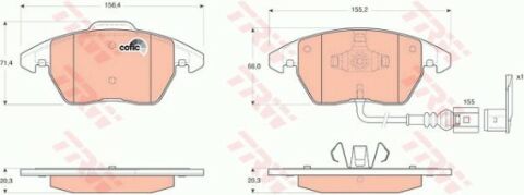 Volkswagen Polo 1.2 2009-2014 TRW Ön Balata