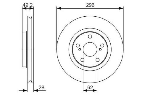 Toyota RAV4 2.0 2005-2012 Bosch Ön Disk 2 Adet
