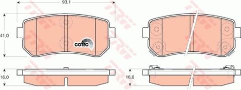 Hyundai ix35 2.0 2010-2013 TRW Arka Balata NETPAR3474