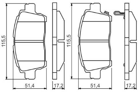 Toyota Yaris 1.3 1999-2005 Bosch Ön Balata 23510