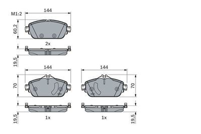 Mercedes C Serisi (205) C180d 1.6	 2014-2015 Bosch Ön Balata 25534