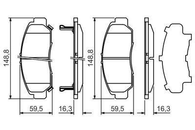 Honda Civic 1.6 FD6 2006-2011 Bosch Ön Balata 23729