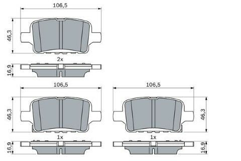 Opel Insignia B 1.5 2017-2022 Bosch Arka Balata NETPAR22835