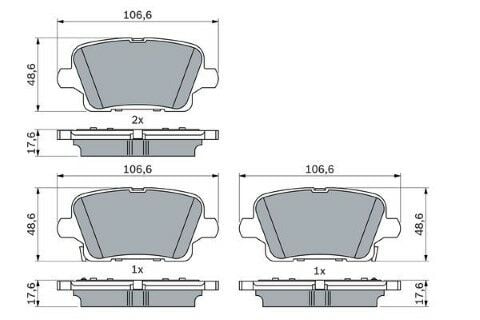 Opel Insignia B 1.6CDTI 2017-2022 Bosch Arka Balata NETPAR22953