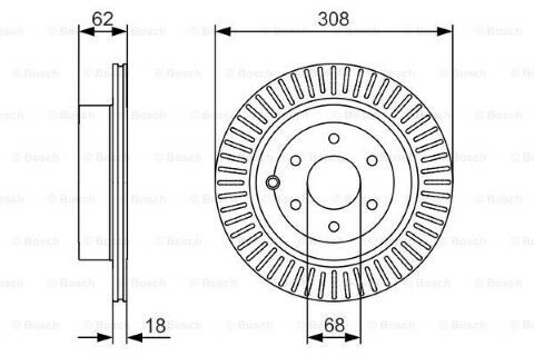 Nissan Pathfinder 2.5dCi 2005-2010 Bosch Arka Disk 308mm 2 Adet