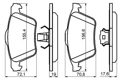 Volvo S60 2.3 T5 2000-2004 Bosch Ön Balata NETPAR23590