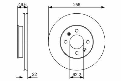 Hyundai i20 1.0T-GDI 2016-2021 Bosch Ön Disk 256x22 2 Adet