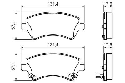 Toyota Corolla 1.4 2001-2007 Bosch Ön Balata NETPAR23766