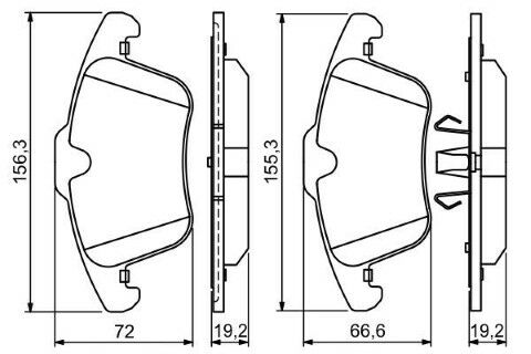 Volvo S60 2.0 D2 2015-2018 Bosch Ön Balata 24123
