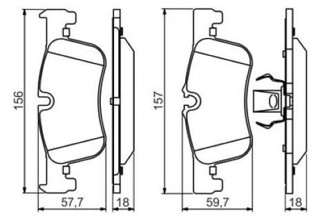 BMW 1 F20 116d 2.0 2011-2015 Bosch Ön Balata WVA25014