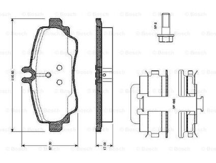 Mercedes A Serisi (168) A170CDI 1.7	 2001-2004 Bosch Ön Balata 23070