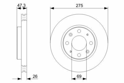 Kia Cerato 1.6 2004-2009 Bosch Ön Disk 275mm 2 Adet
