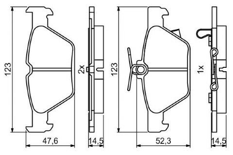 Subaru XV 1.6 2017-2023 Bosch Arka Balata NETPAR22158