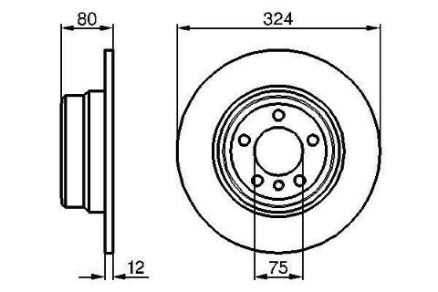 BMW X5 E53 3.0d 2001-2006 Bosch Arka Disk 2 Adet