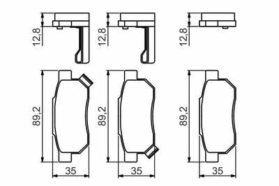 Honda Jazz 1.4 2002-2015 Bosch Arka Balata NETPAR21312