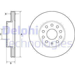 Skoda Octavia 1.6TDI 2012-2021 Delphi Ön Disk 276mm 2 Adet