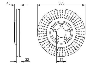 Jaguar XF 2.0 2012-2015 Bosch Ön Disk 355mm 2 Adet