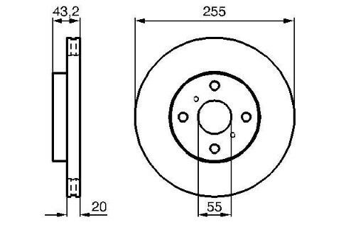 Toyota Yaris 1.3 1999-2005 Bosch Ön Disk 2 Adet
